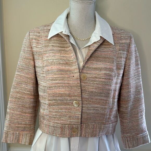 Worth Silk Cropped Tweed Jacket. ❤️❤️❤️ - Picture 1 of 7